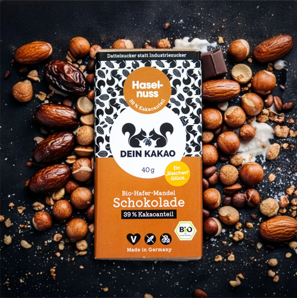 dein-kakao-haselnuss-bio-kakao-tafel-vegan-40-g image 1