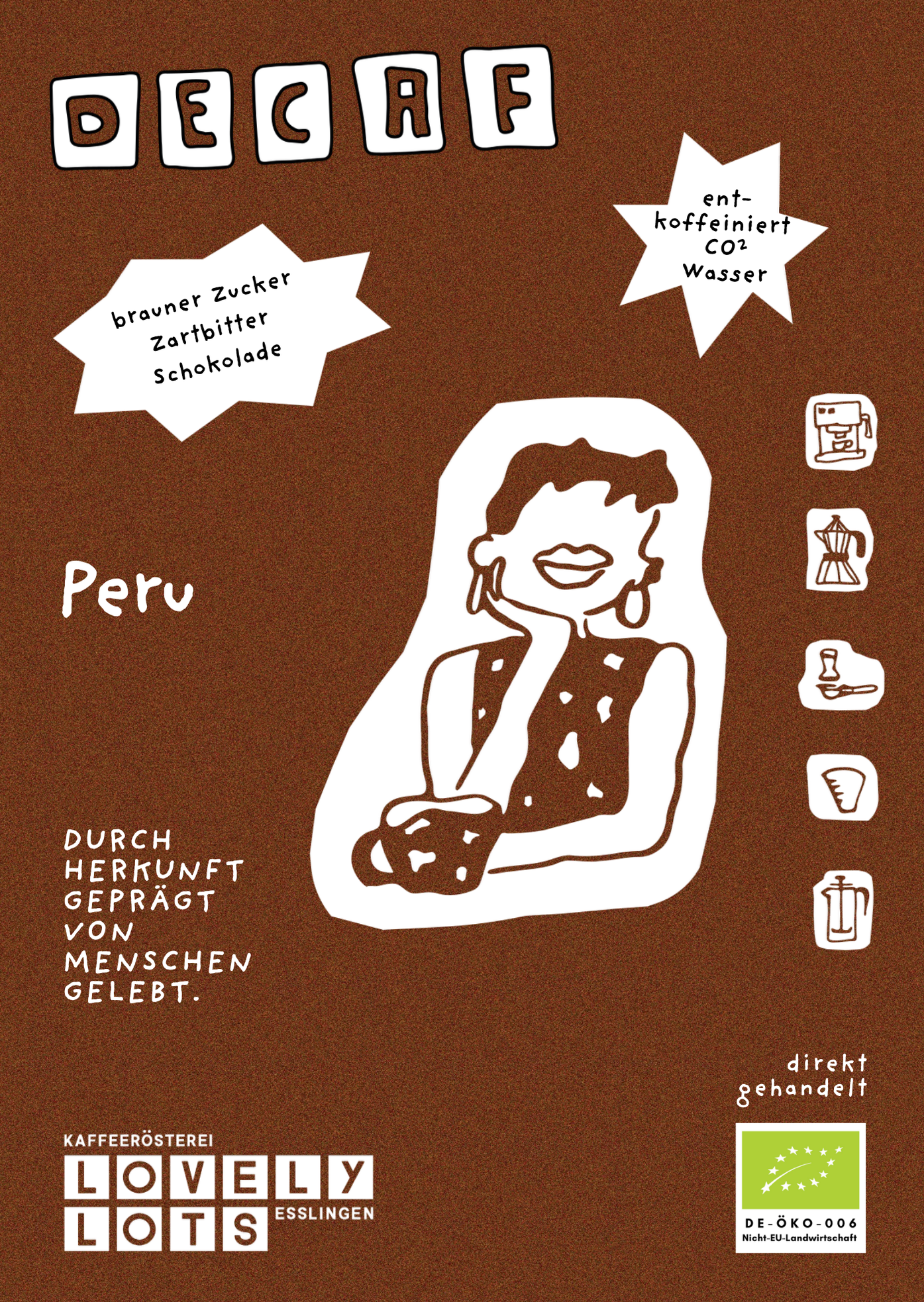 lovely-lots-kaffee-decaf-peru-co2-kaffeebohnen-200g-koffeinfrei image 1
