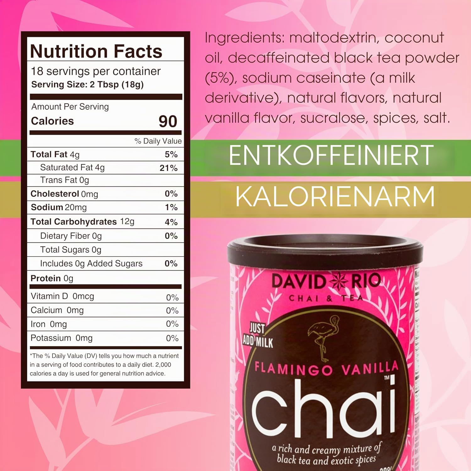 david-rio-flamingo-vanilla-chai-pulver-12x18g-entkoffeiniert image 3