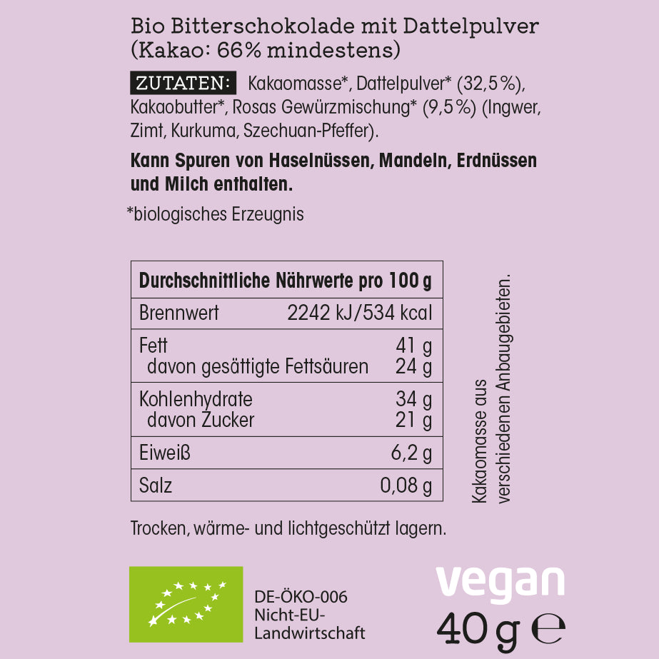 dein-kakao-rosas-mischung-bitterschokolade-40g-gew-rz-bio image 2