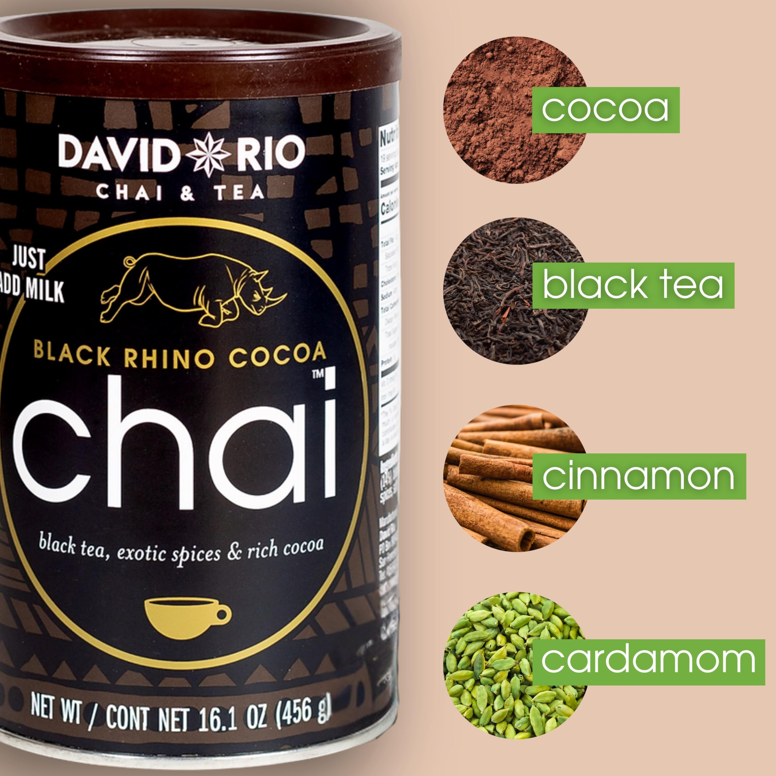 david-rio-signature-black-rhino-cocoa-chai-pulver-456g-vegan image 3
