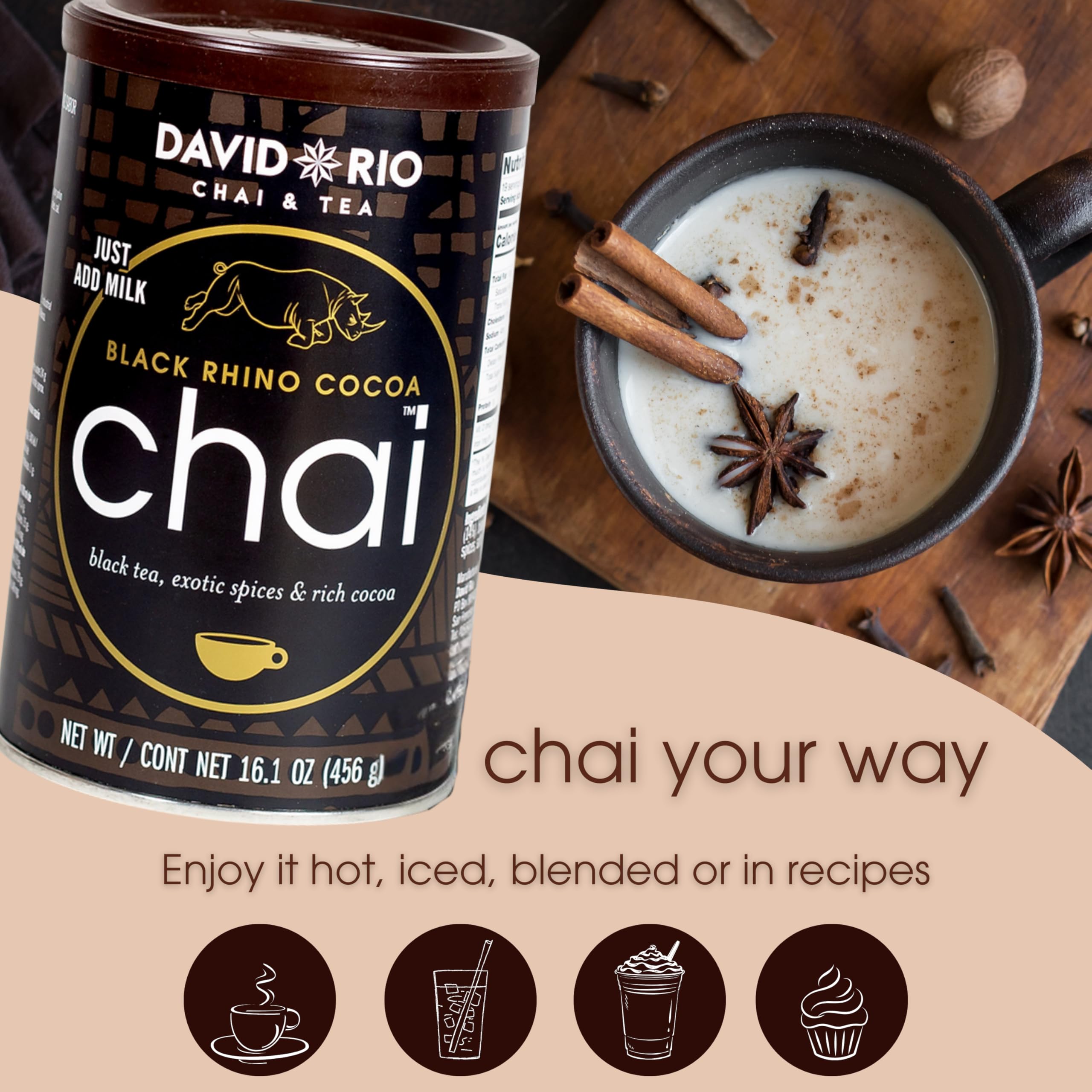 david-rio-signature-black-rhino-cocoa-chai-pulver-456g-vegan image 4