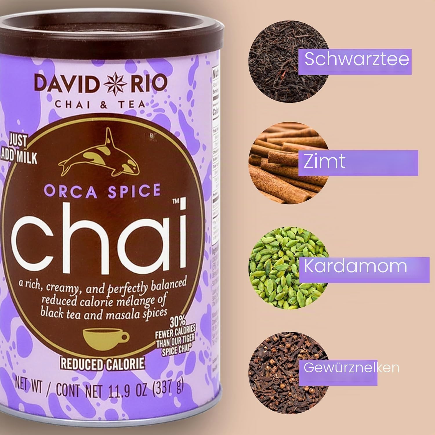 david-rio-signature-chai-latte-pulver-set-tiger-elephant-orca-flamingo image 4