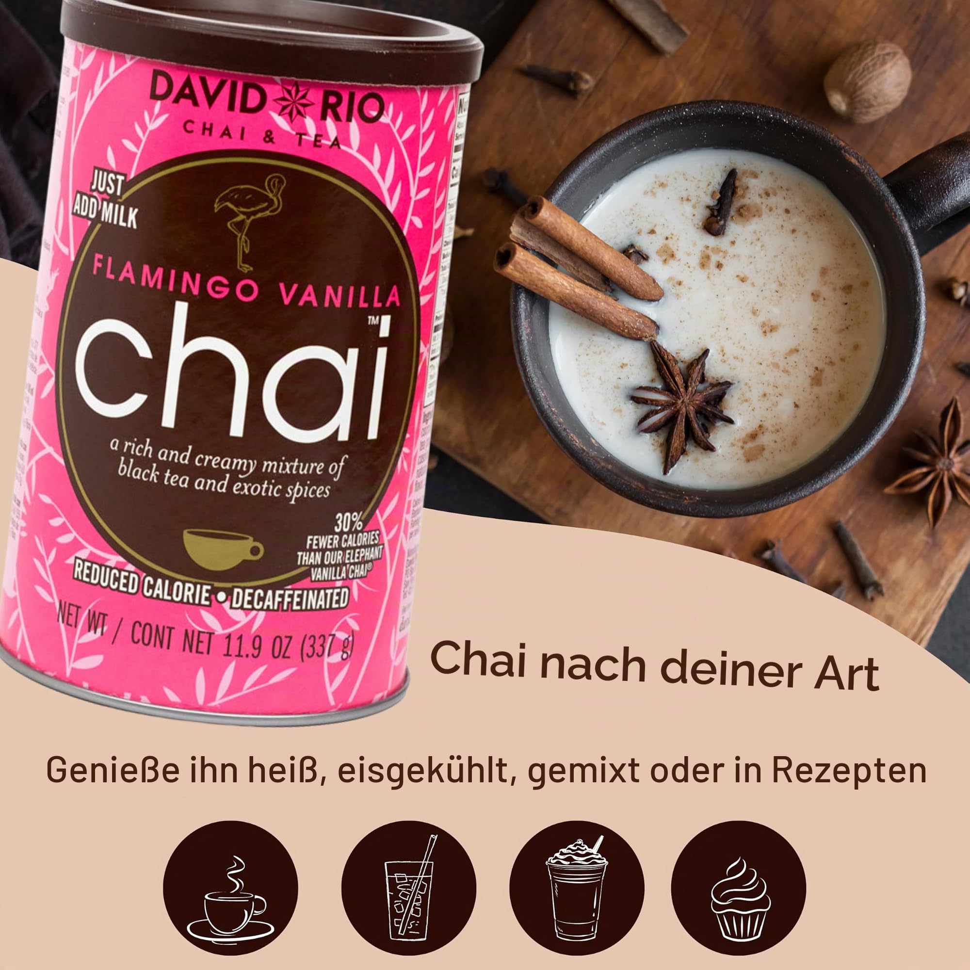 david-rio-signature-flamingo-vanilla-chai-pulver-1-52kg-zuckerfrei image 4