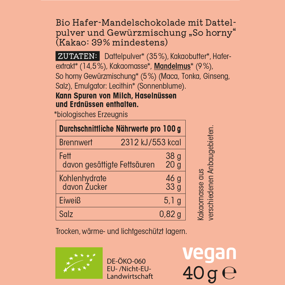 dein-kakao-so-horny-bio-schokotafel-hafer-mandel-40-g-tonka image 2