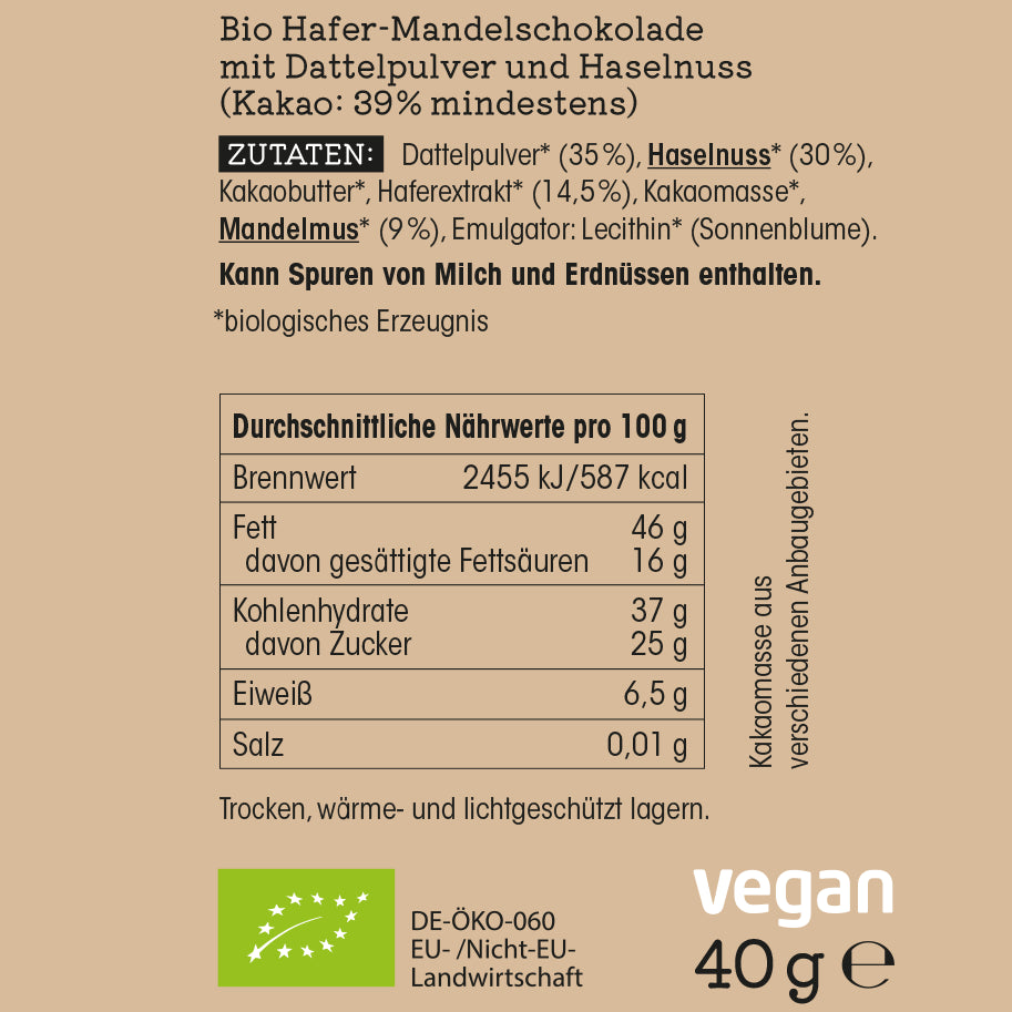 dein-kakao-haselnuss-bio-kakao-tafel-vegan-40-g image 2