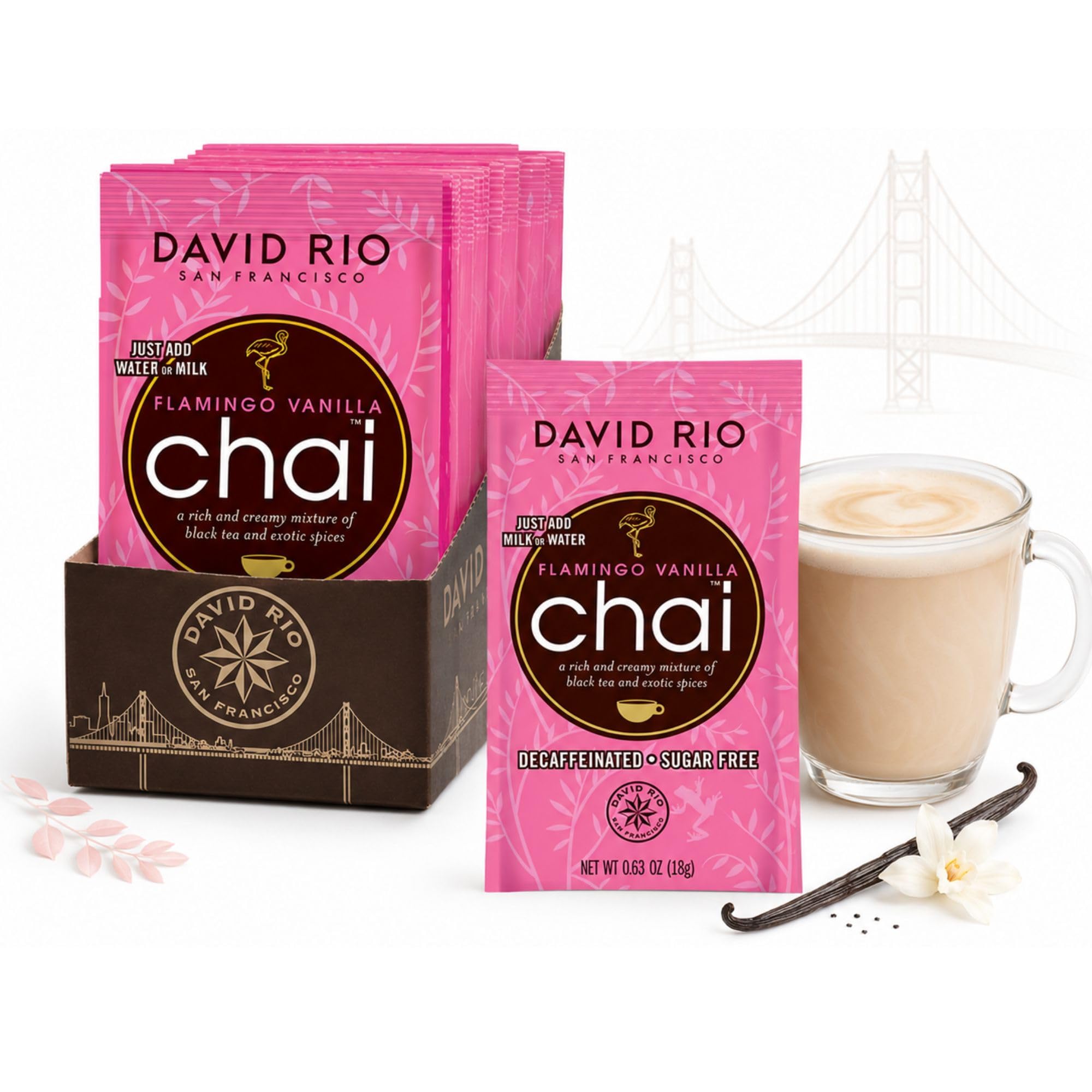 david-rio-flamingo-vanilla-chai-pulver-12x18g-entkoffeiniert image 1