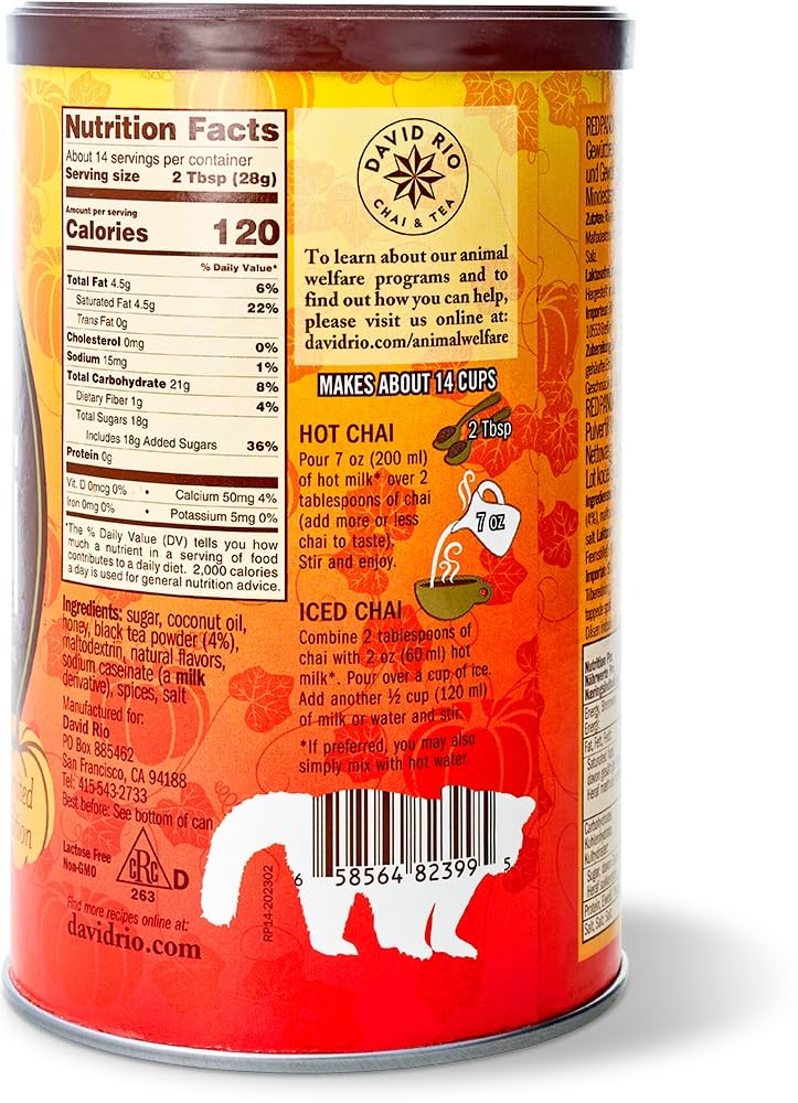 david-rio-signature-red-panda-pumpkin-chai-pulver-398g-herbst image 3